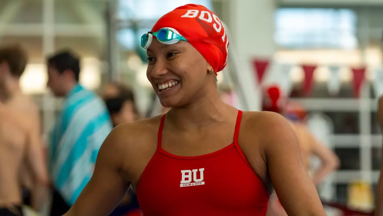 BU Sets Multiple Pool Records In Road Sweep of Holy Cross