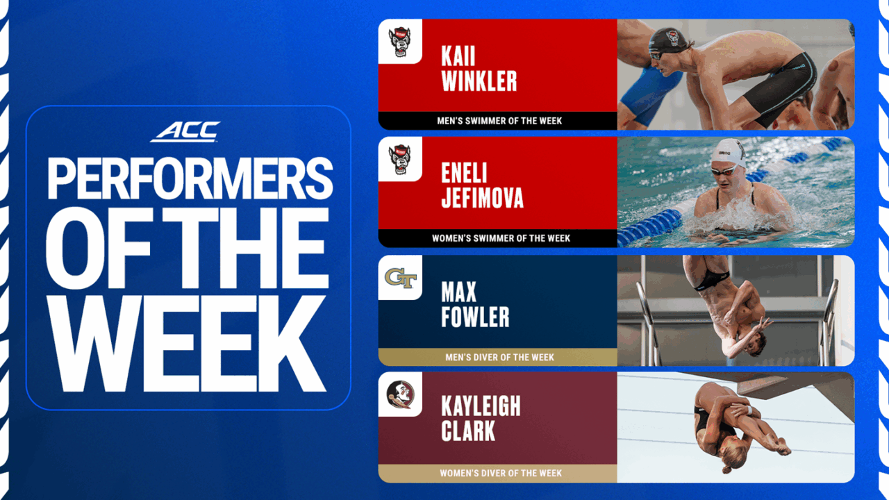 NC State’s Winkler, Jefimova Named ACC Swimmers of the Week