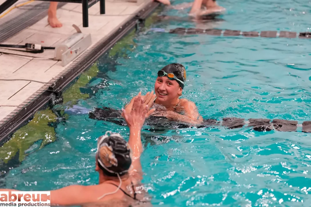 Bryant Women Move To 5-0, Holy Cross Men Set Two Pool Records In Split Dual