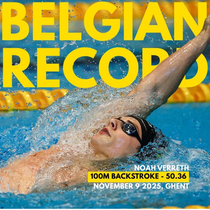 arena Swim of the Week: Noah Verreth Resets Belgian 50 & 100 Back Records Multiple Times