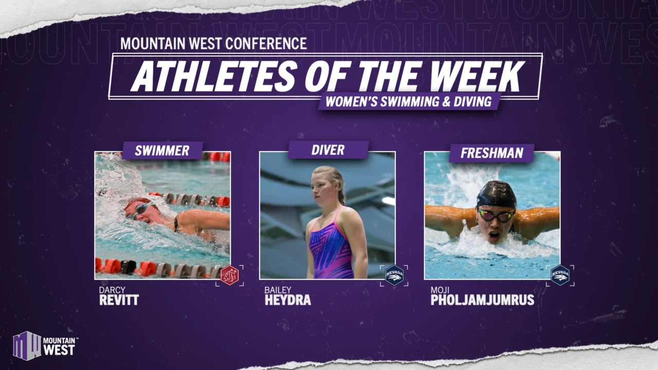 WSU’s Darcy Revitt Named Mountain West Swimmer of the Week