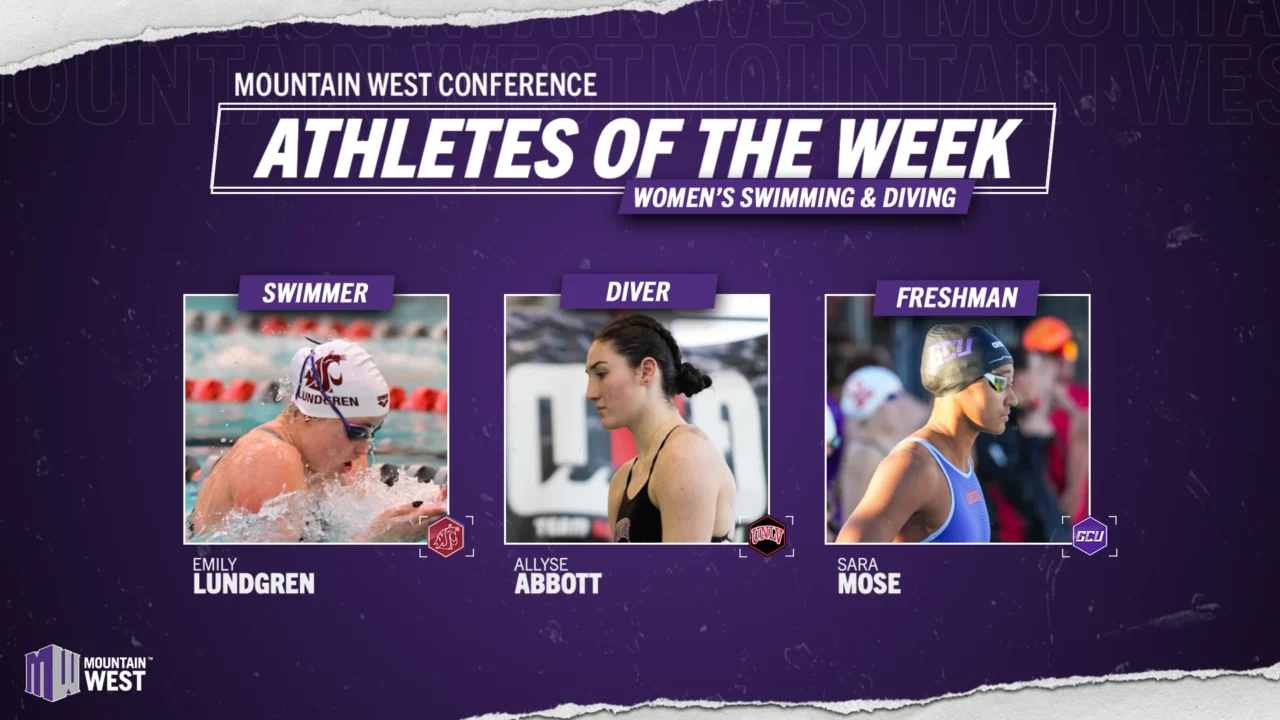 WSU’s Emily Lundgren Headlines Mountain West Weekly Swim & Dive Awards
