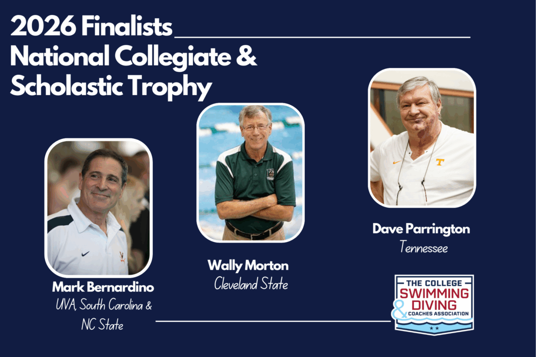 CSCAA Names Finalists For 2026 National Collegiate and Scholastic Trophy