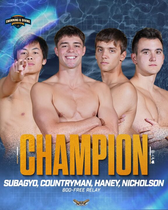 Oakland Men Break 800 Free Relay Mark on Night 1 of Horizon League Championships