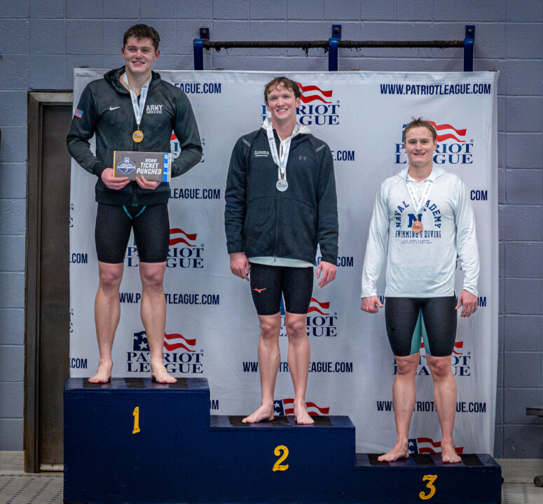 Johnny Crush (44.80), Joe Hayburn (44.93) Battle In 100 Back On Night 3 Of Patriot League Champs
