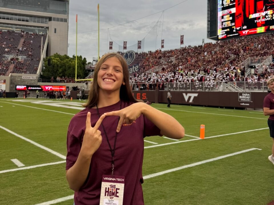 World Juniors Swimmer Benedetta Boscaro Of Italy Verbals To Virginia Tech For 2027