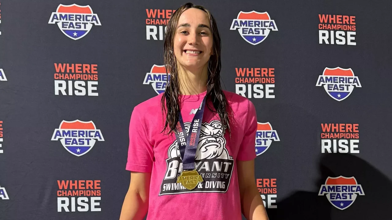 Ruby Tonelli Cracks Conference Record with 53.10 100 Fly on Day 3 of America East Championships