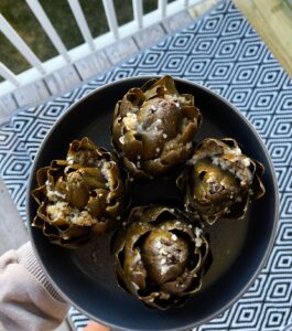The Hungry Swimmer: Panko Parmesan Artichokes