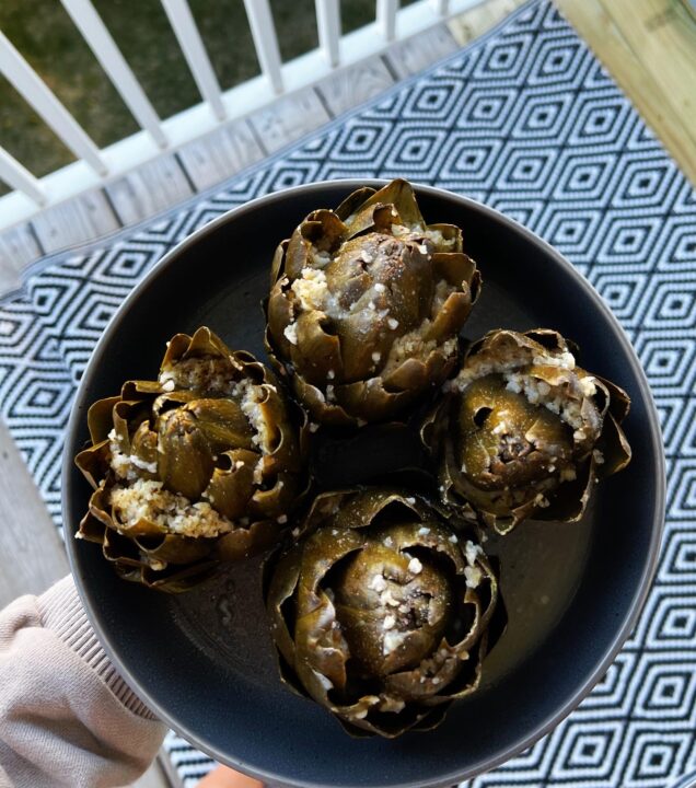 The Hungry Swimmer: Panko Parmesan Artichokes