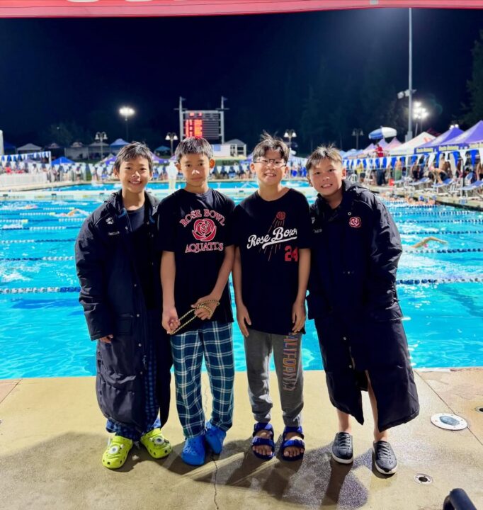 Rose Bowl Aquatics Boys Break Team – and Therefore National – Age Group Record in 200 Medley Relay