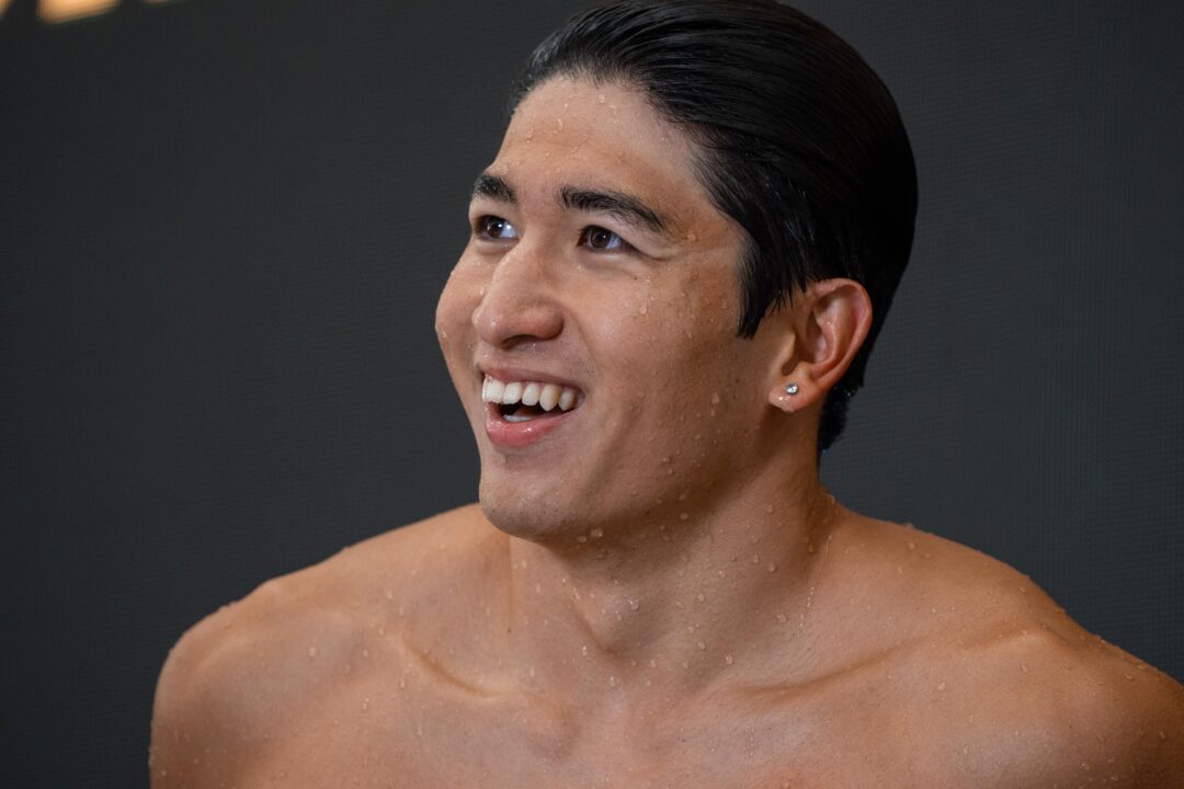 NCAA Champion Okadome Rips 59.44, Then 59.11 For First 100 Breast Outings Ever Under 1:00
