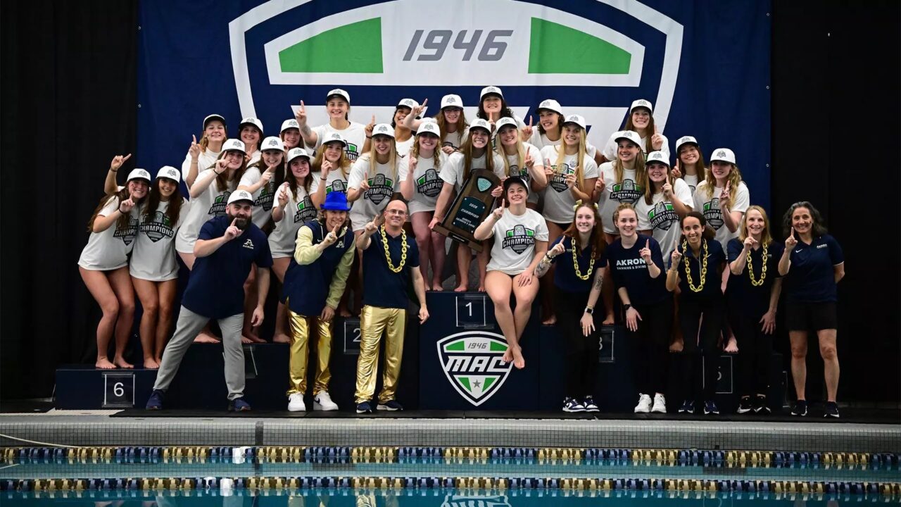 Akron Secures Fifth-Straight MAC Swimming & Diving Championship Title