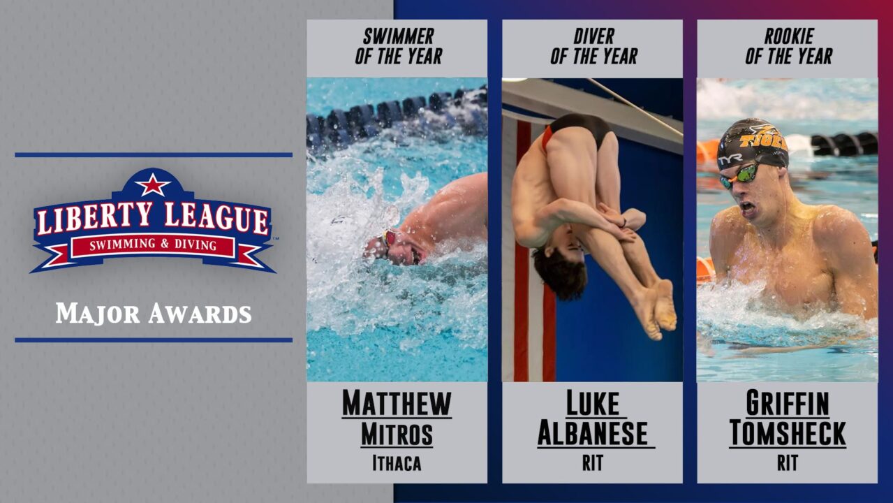 Ithaca, RIT Claim Liberty League Men’s Swim & Dive Awards