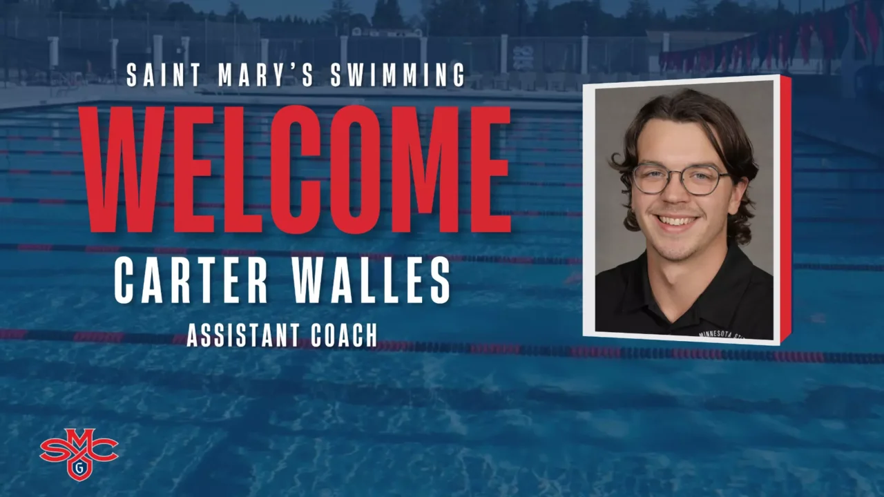 Saint Mary’s Swim Program Adds Carter Walles to Coaching Staff