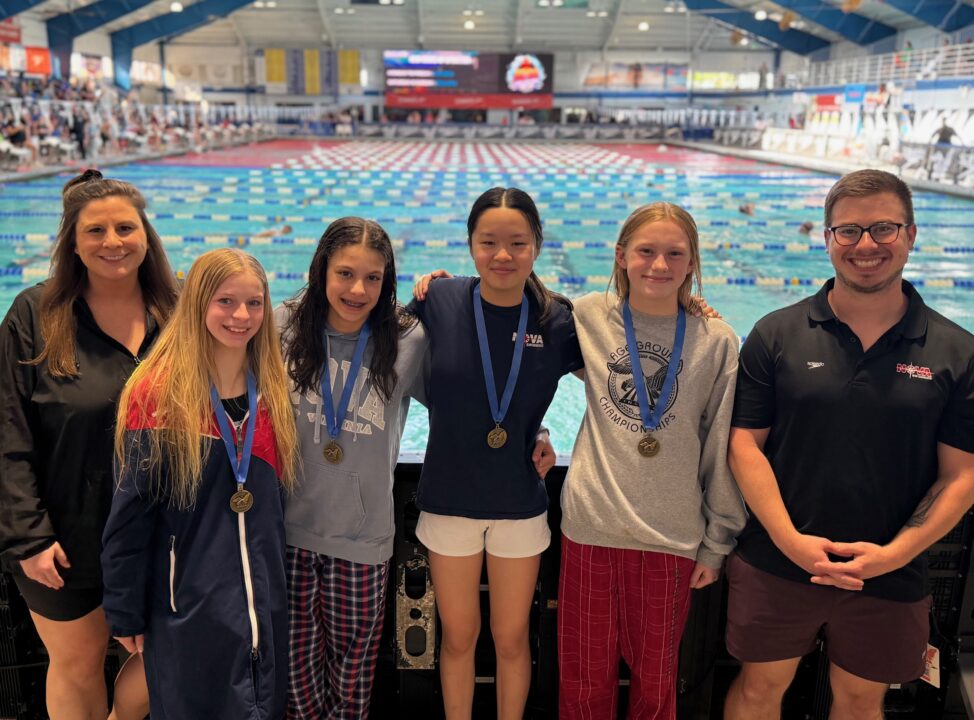 NOVA of Virginia Girls Break 11-12 National Age Group Record in 200 Free Relay