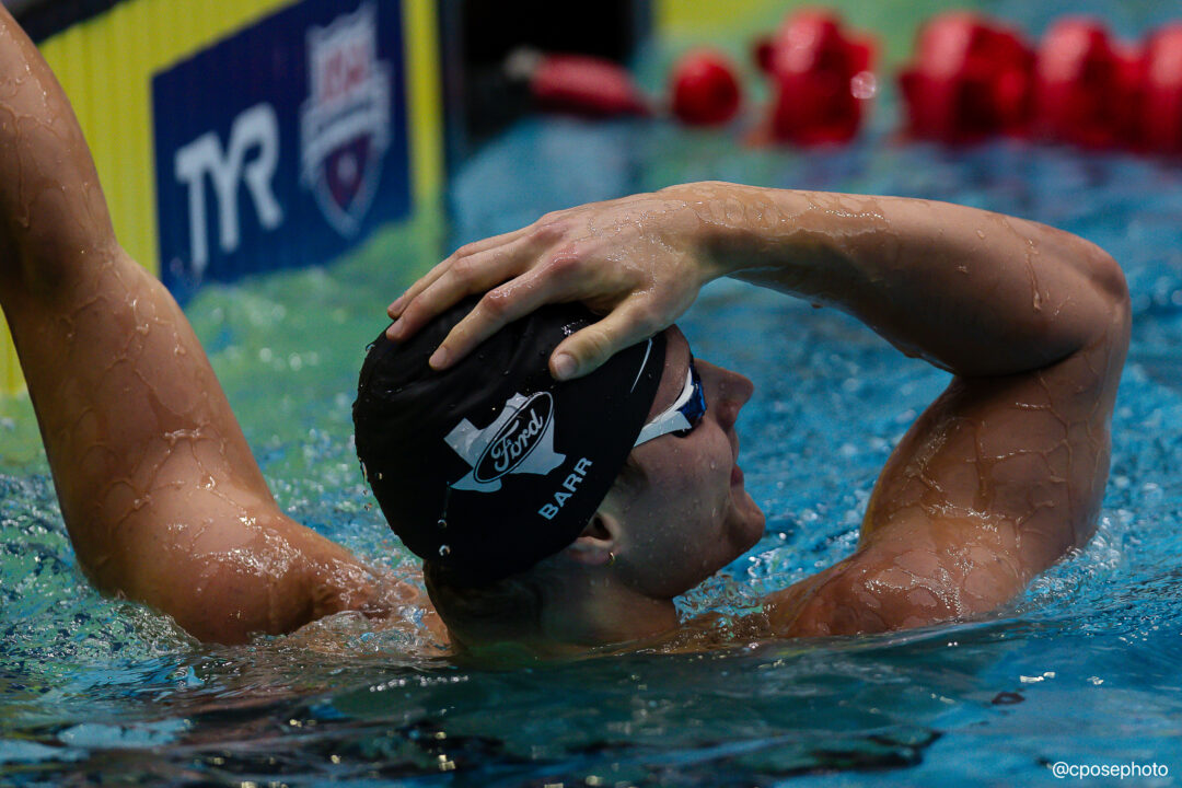 Luke Barr Clocks Career Best 52.46 100 Fly at Texas Senior Circuit Meet in College Station