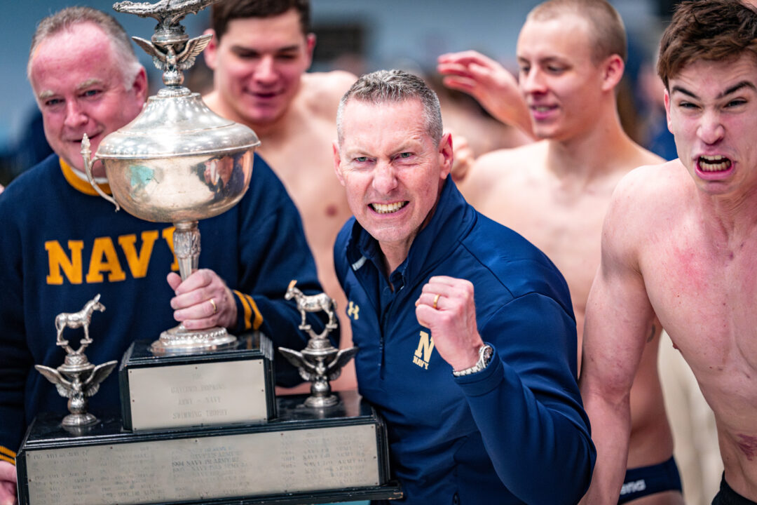 Records Tumble as Navy Completes Sweep of Army, Women Secure Narrow Victory In Final Event
